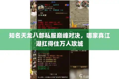 知名天龙八部私服巅峰对决,哪家真江湖扛得住万人攻城 知名天龙八部私服巅峰对决,哪家真江湖扛得住万人攻城