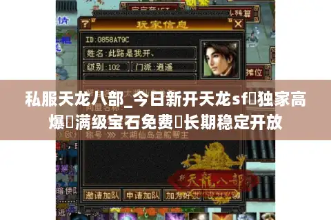 私服天龙八部_今日新开天龙sf◁独家高爆◁满级宝石免费▷长期稳定开放