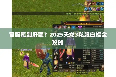 官服氪到肝颤？2025天龙3私服白嫖全攻略