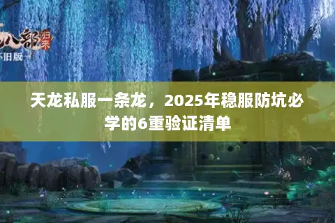 天龙私服一条龙，2025年稳服防坑必学的6重验证清单