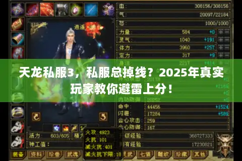 天龙私服3，私服总掉线？2025年真实玩家教你避雷上分！
