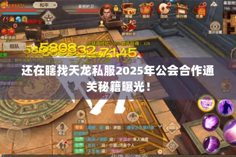 还在瞎找天龙私服2025年公会合作通关秘籍曝光！