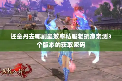 还童丹去哪刷最效率私服老玩家亲测3个版本的获取密码