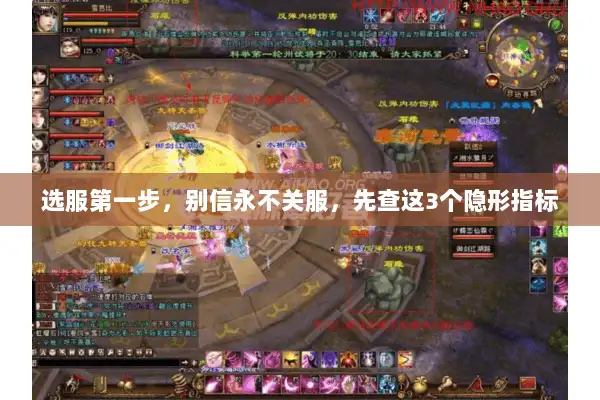 选服第一步，别信永不关服，先查这3个隐形指标