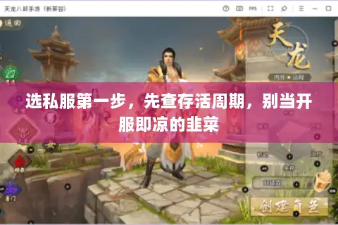选私服第一步,先查存活周期,别当开服即凉的韭菜 选私服第一步,先查存活周期,别当开服即凉的韭菜