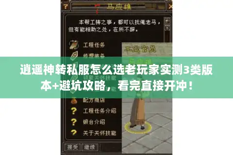 逍遥神转私服怎么选老玩家实测3类版本+避坑攻略，看完直接开冲！