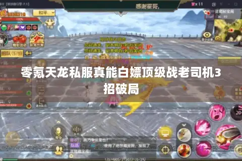 零氪天龙私服真能白嫖顶级战老司机3招破局 零氪天龙私服真能白嫖顶级战老司机3招破局