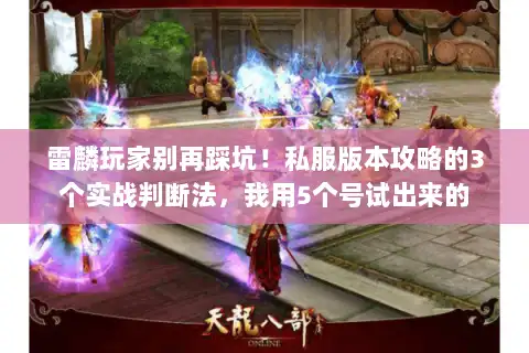 雷麟玩家别再踩坑！私服版本攻略的3个实战判断法，我用5个号试出来的