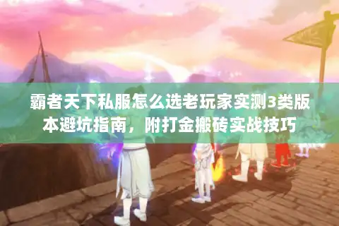 霸者天下私服怎么选老玩家实测3类版本避坑指南，附打金搬砖实战技巧