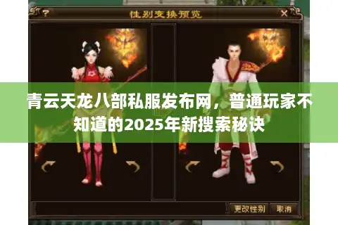 青云天龙八部私服发布网，普通玩家不知道的2025年新搜索秘诀