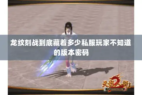 龙纹刻战到底藏着多少私服玩家不知道的版本密码