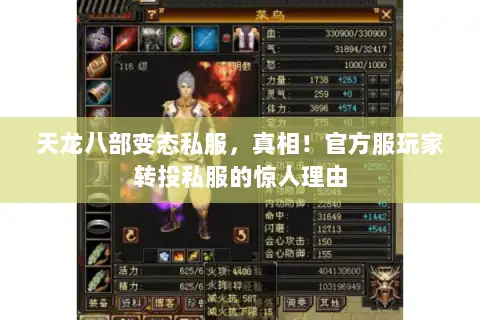 天龙八部变态私服，真相！官方服玩家转投私服的惊人理由