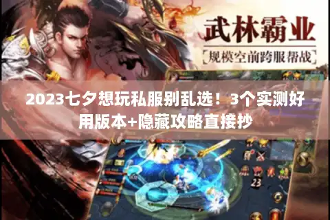 2023七夕想玩私服别乱选！3个实测好用版本+隐藏攻略直接抄