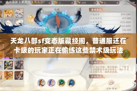 天龙八部sf变态版藏经阁，普通服还在卡级的玩家正在偷练这些禁术级玩法