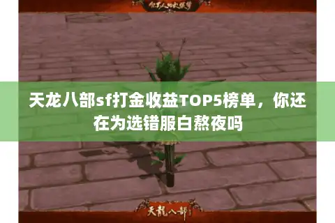 天龙八部sf打金收益TOP5榜单，你还在为选错服白熬夜吗