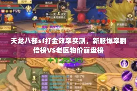 天龙八部sf打金效率实测，新服爆率翻倍榜VS老区物价崩盘榜