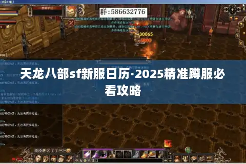 天龙八部sf新服日历·2025精准蹲服必看攻略 天龙八部sf新服日历·2025精准蹲服必看攻略