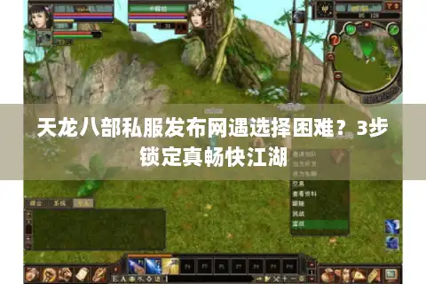 天龙八部私服发布网遇选择困难？3步锁定真畅快江湖