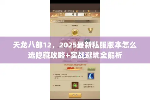 天龙八部12，2025最新私服版本怎么选隐藏攻略+实战避坑全解析