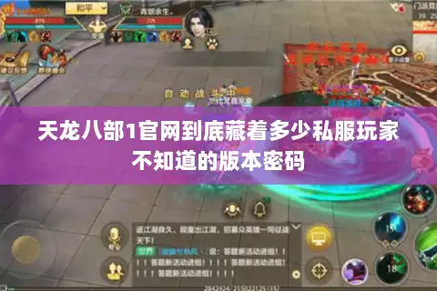 天龙八部1官网到底藏着多少私服玩家不知道的版本密码