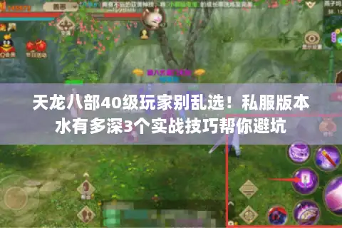 天龙八部40级玩家别乱选！私服版本水有多深3个实战技巧帮你避坑