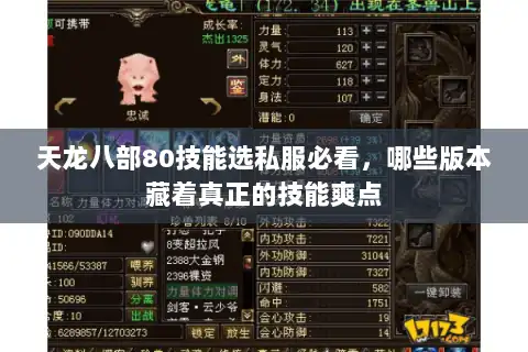 天龙八部80技能选私服必看,哪些版本藏着真正的技能爽点 天龙八部80技能选私服必看,哪些版本藏着真正的技能爽点