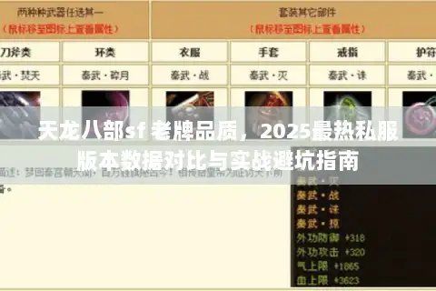 天龙八部sf 老牌品质，2025最热私服版本数据对比与实战避坑指南