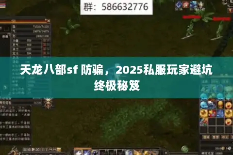 天龙八部sf 防骗，2025私服玩家避坑终极秘笈