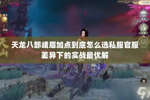 天龙八部峨眉加点到底怎么选私服官服差异下的实战最优解 天龙八部峨眉加点到底怎么选私服官服差异下的实战最优解