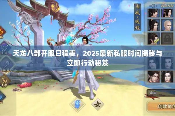 天龙八部开服日程表，2025最新私服时间揭秘与立即行动秘笈
