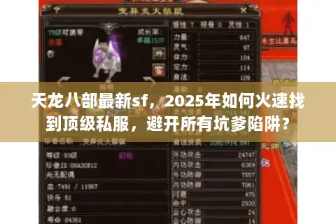 天龙八部最新sf，2025年如何火速找到顶级私服，避开所有坑爹陷阱？