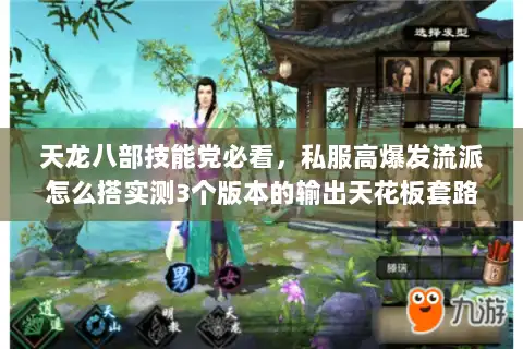 天龙八部技能党必看，私服高爆发流派怎么搭实测3个版本的输出天花板套路