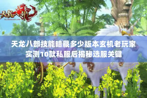 天龙八部技能暗藏多少版本玄机老玩家实测10款私服后揭秘选服关键