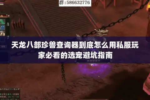天龙八部珍兽查询器到底怎么用私服玩家必看的选宠避坑指南 天龙八部珍兽查询器到底怎么用私服玩家必看的选宠避坑指南
