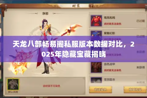 天龙八部畅易阁私服版本数据对比,2025年隐藏宝藏揭晓 天龙八部畅易阁私服版本数据对比,2025年隐藏宝藏揭晓