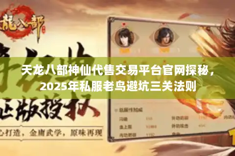 天龙八部神仙代售交易平台官网探秘，2025年私服老鸟避坑三关法则
