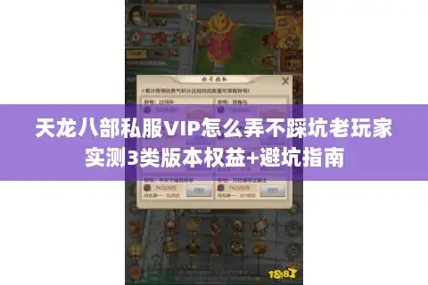 天龙八部私服VIP怎么弄不踩坑老玩家实测3类版本权益+避坑指南