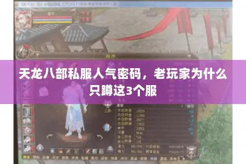 天龙八部私服人气密码，老玩家为什么只蹲这3个服