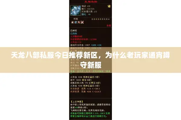 天龙八部私服今日推荐新区，为什么老玩家通宵蹲守新服