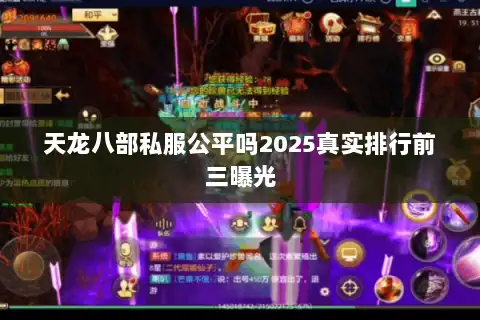 天龙八部私服公平吗2025真实排行前三曝光