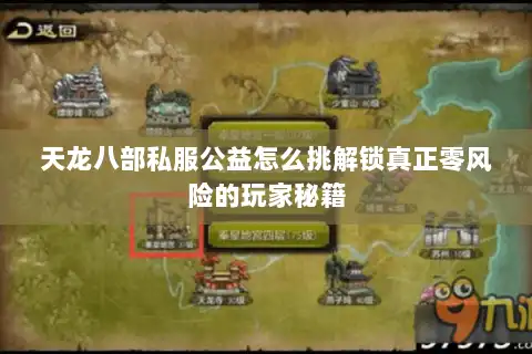 天龙八部私服公益怎么挑解锁真正零风险的玩家秘籍 天龙八部私服公益怎么挑解锁真正零风险的玩家秘籍