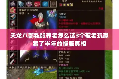 天龙八部私服养老怎么选3个被老玩家藏了半年的慢服真相