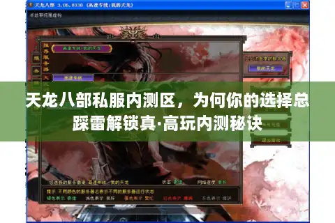 天龙八部私服内测区，为何你的选择总踩雷解锁真·高玩内测秘诀