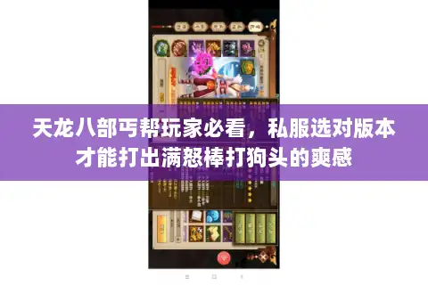 天龙八部丐帮玩家必看，私服选对版本才能打出满怒棒打狗头的爽感