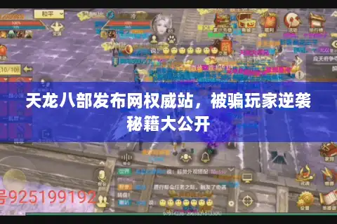 天龙八部发布网权威站，被骗玩家逆袭秘籍大公开