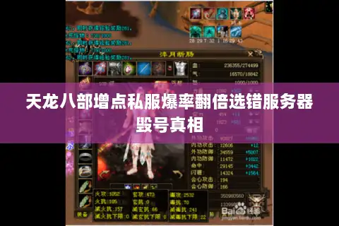 天龙八部增点私服爆率翻倍选错服务器毁号真相 天龙八部增点私服爆率翻倍选错服务器毁号真相