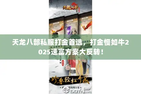 天龙八部私服打金首选，打金慢如牛2025速富方案大反转！