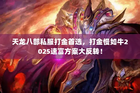 天龙八部私服打金首选，打金慢如牛2025速富方案大反转！