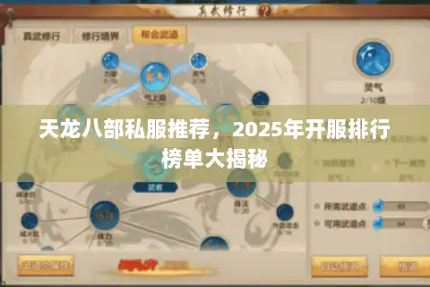 天龙八部私服推荐，2025年开服排行榜单大揭秘