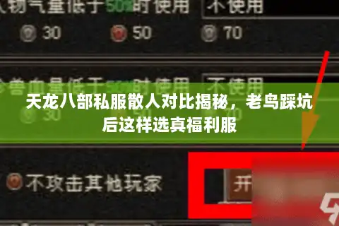 天龙八部私服散人对比揭秘，老鸟踩坑后这样选真福利服